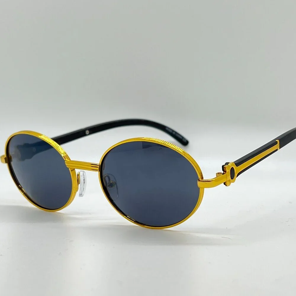 Men Sunglasses Trendy Dark Black Lens Classy Small‎ Fashion Rapper Shades Lentes